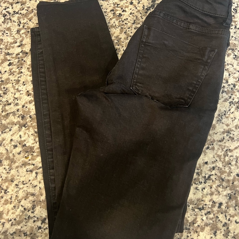Zara Women's Dark Black Skinny Jeans